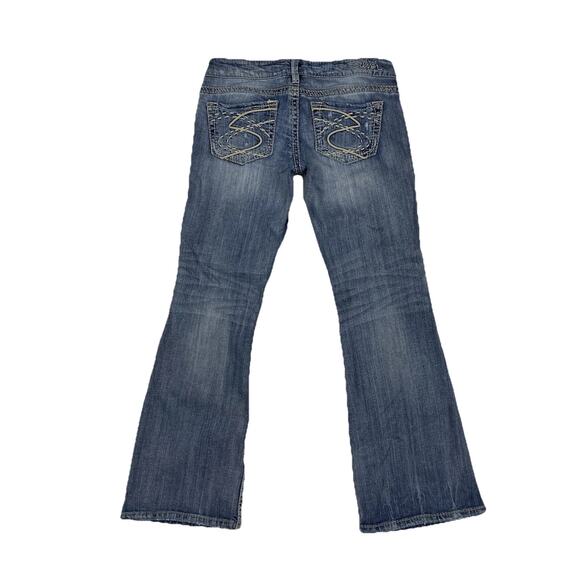 Silver Jeans Co Frances Flare Jeans W26 L29 Flap Pockets Light Wash Denim - Picture 1 of 16